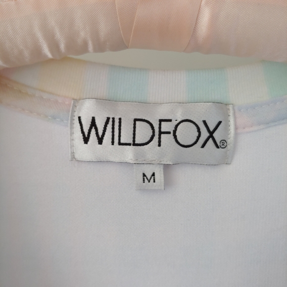 Wildfox Baggy Beach Jumper Plaid V-neck Sweater Top Size Medium Pastel - Picture 13 of 15